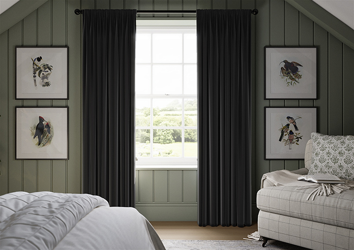 Luxe Velvet, Charcoal - Made to Measure Curtains - Image 3